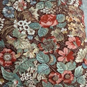 Vintage Concor Fabrics Inc. Cotton Floral Fabric 2 yards